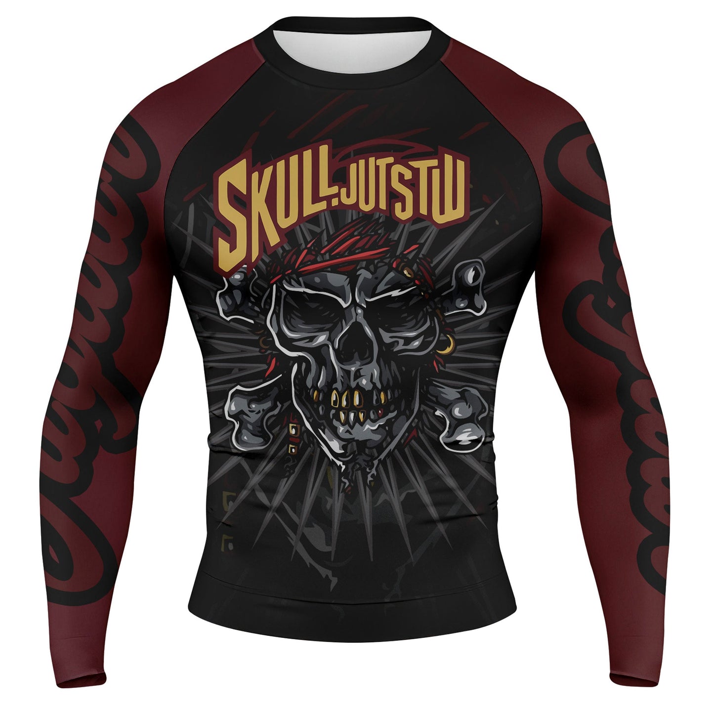 Skull Jiu Jitsu - Premium Sublimated Rashguard Kids Adults Unisex