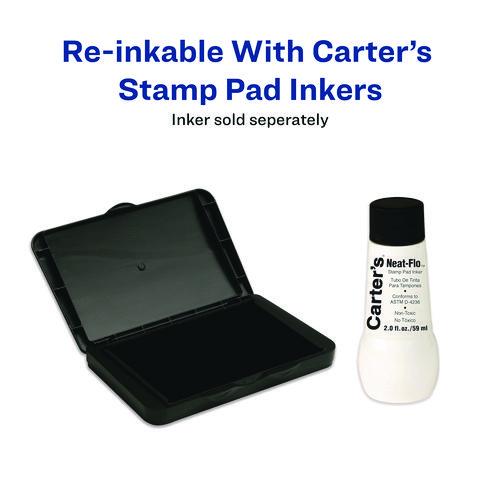 Pre-Inked Felt Stamp Pad, 4.2"5x 2.75", Black