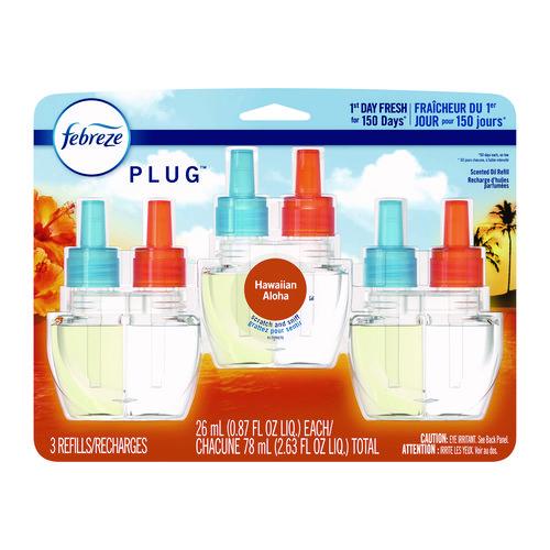 PLUG Air Freshener Refills, Hawaiian Aloha, 0.87 oz, 3/Pack