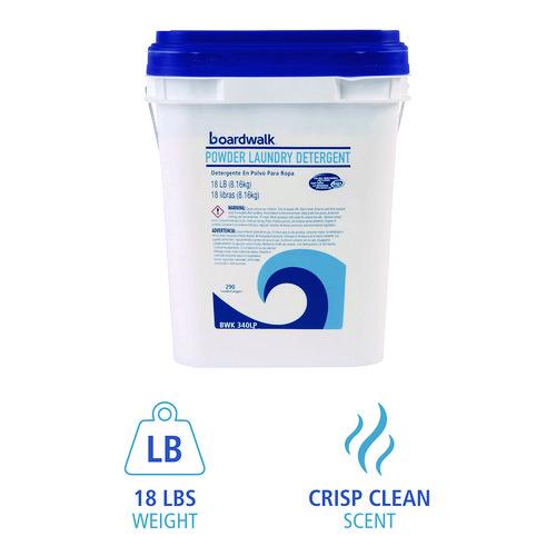 Powder Laundry Detergent, Low Foam, Crisp Clean Scent, 18 lb Pail
