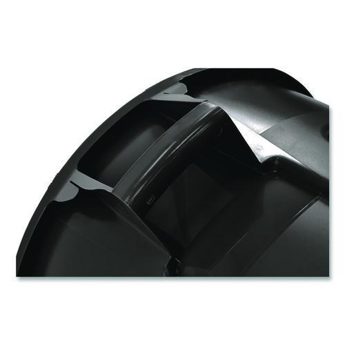 Vented Round Brute Container, 44 gal, Plastic, Black