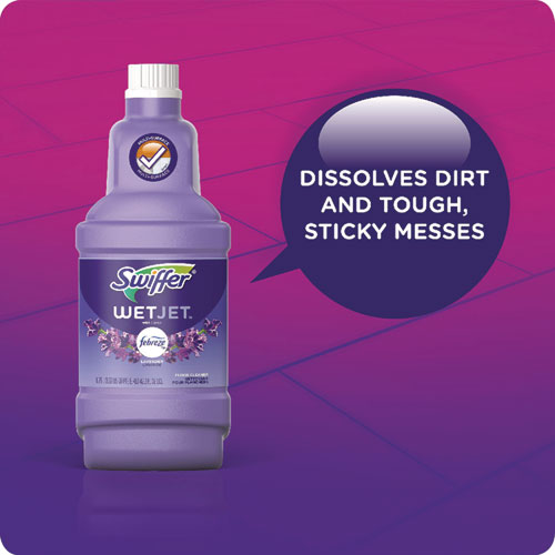 WetJet System Cleaning-Solution Refill, Lavender Scent, 1.25 L, 4/Carton