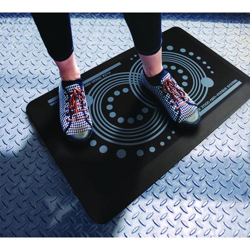 AFS-TEX 2000 Anti-Fatigue Mat, Rectangular, Midnight Black Leather Effect Surface, 16" x 24"