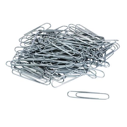 Paper Clips, Jumbo, Smooth, Silver, 100 Clips/Box, 10 Boxes/Pack