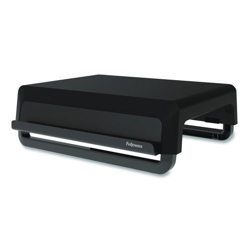 Breyta Monitor Stand, 13.94" x 11.97" x 3.23" to 5.9", Black, Supports 33 lb