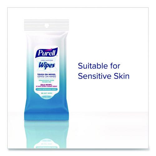 Hand Sanitizing Wipes, Clean Refreshing Scent, White, 20 Wipes/Pack, 12 Packs/Carton