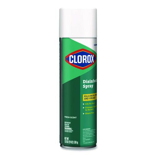 CloroxPro Disinfecting Spray, Fresh, 19 oz Aerosol Spray, 12/Carton