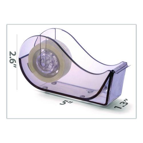 Recycled Plastic Three-Piece Desk Set: (1) Pencil Cup, (1) Stapler, (1) Tape Dispenser, (1) Roll of Tape, Translucent Ash