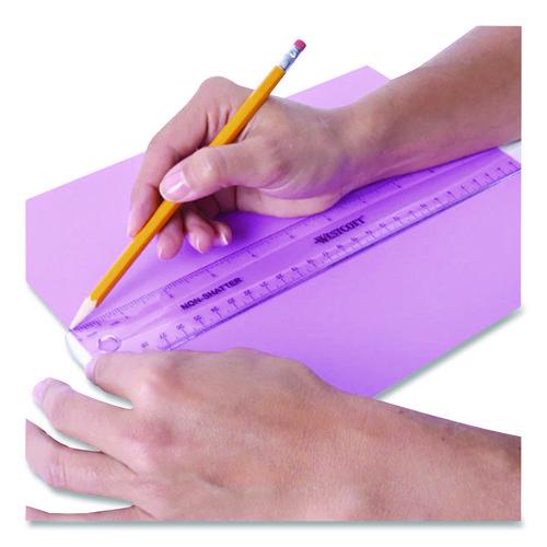 Non-Shatter Flexible Ruler, Standard/Metric, 12" Long, Plastic, Clear
