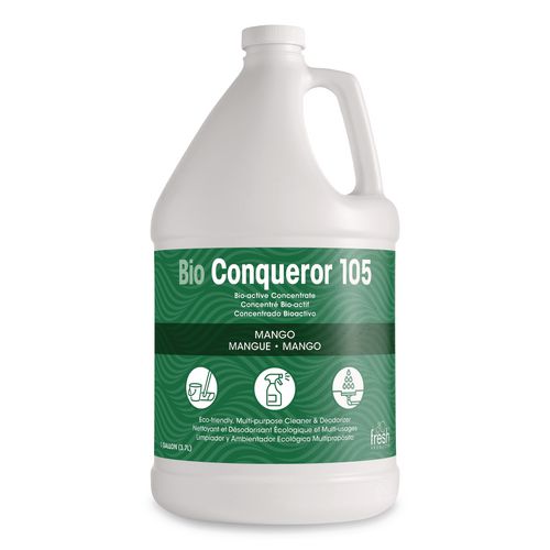 Bio Conqueror 105 Enzymatic Odor Counteractant Concentrate, Mango, 1 gal Bottle, 4/Carton