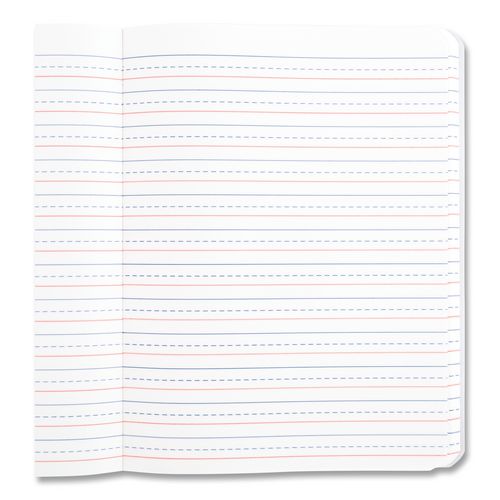 Primary Journal Creative Writing Composition Book, Manuscript Format, Blue/Black/White Cover, (100) 9.75 x 7.5 Sheets