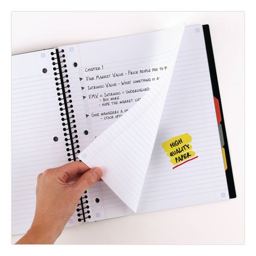 Advance Wirebound Notebook, 5-Subject, Medium/College Rule, Randomly Assorted Cover Color, (200) 11 x 8.5 Sheets