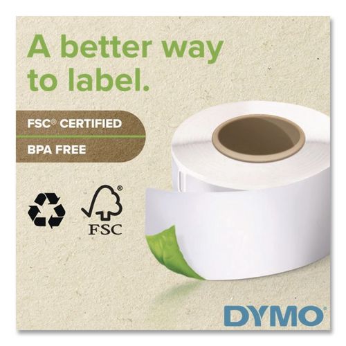 LabelWriter Address Labels, 1.12" x 3.5", White, 350 Labels/Roll, 2 Rolls/Pack