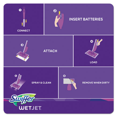WetJet System Refill Cloths, 11.3" x 5.4", White, 24/Box