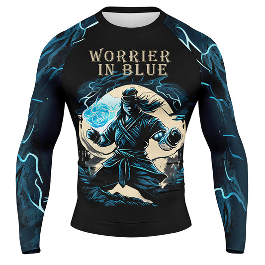 WORRIER IN BLUE - Premium Sublimated Rashguard Kids Adults Unisex
