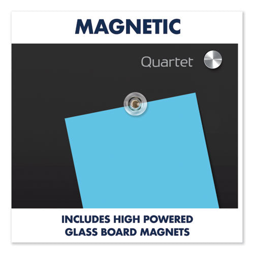Infinity Magnetic Glass Marker Board, 48" x 36", Black Surface