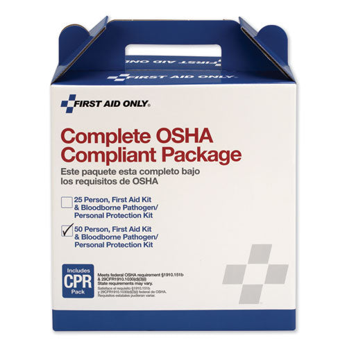 First Aid Kit for 50 People, 229 Pieces, ANSI/OSHA Compliant, Plastic Case
