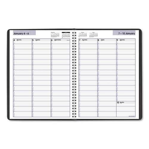 DayMinder Weekly Appointment Book, Vertical-Column Format, 11 x 8, Black Cover, 12-Month (Jan to Dec): 2026