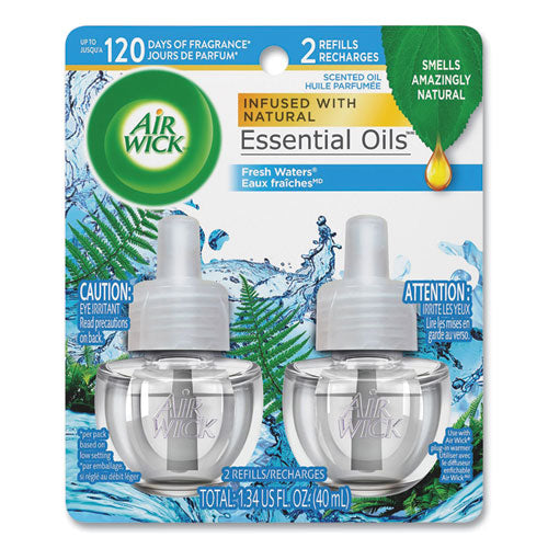 Scented Oil Refill, Fresh Waters, 0.67 oz, 2/Pack