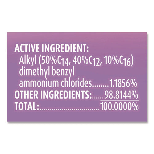 Clean and Fresh Multi-Surface Disinfectant Cleaner, Lavender and Orchid Essence, 144 oz Bottle, 4/Carton