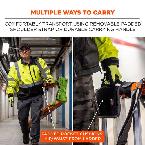 Arsenal 5300 Ladder Shoulder Lifting Strap/Carrying Handle, Supports Up to 100 lb, 2 x 9 x 11, Black/Silver