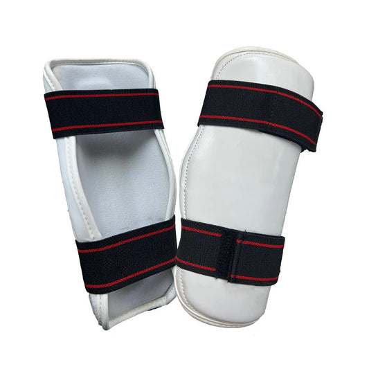 Shin Guard, TKD Vinyl, Off White (Beige)