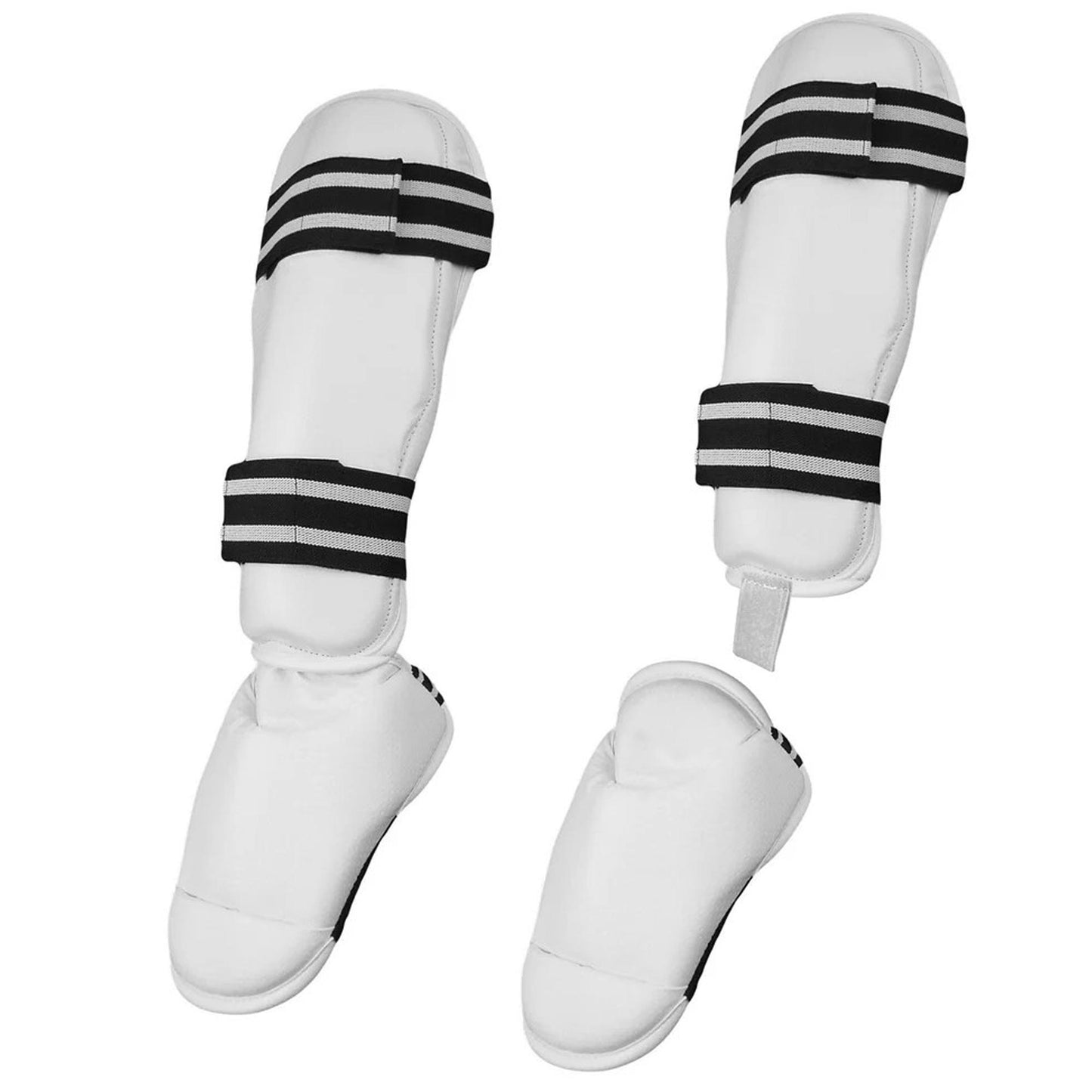 Shin Instep Guard, TKD Vinyl, White