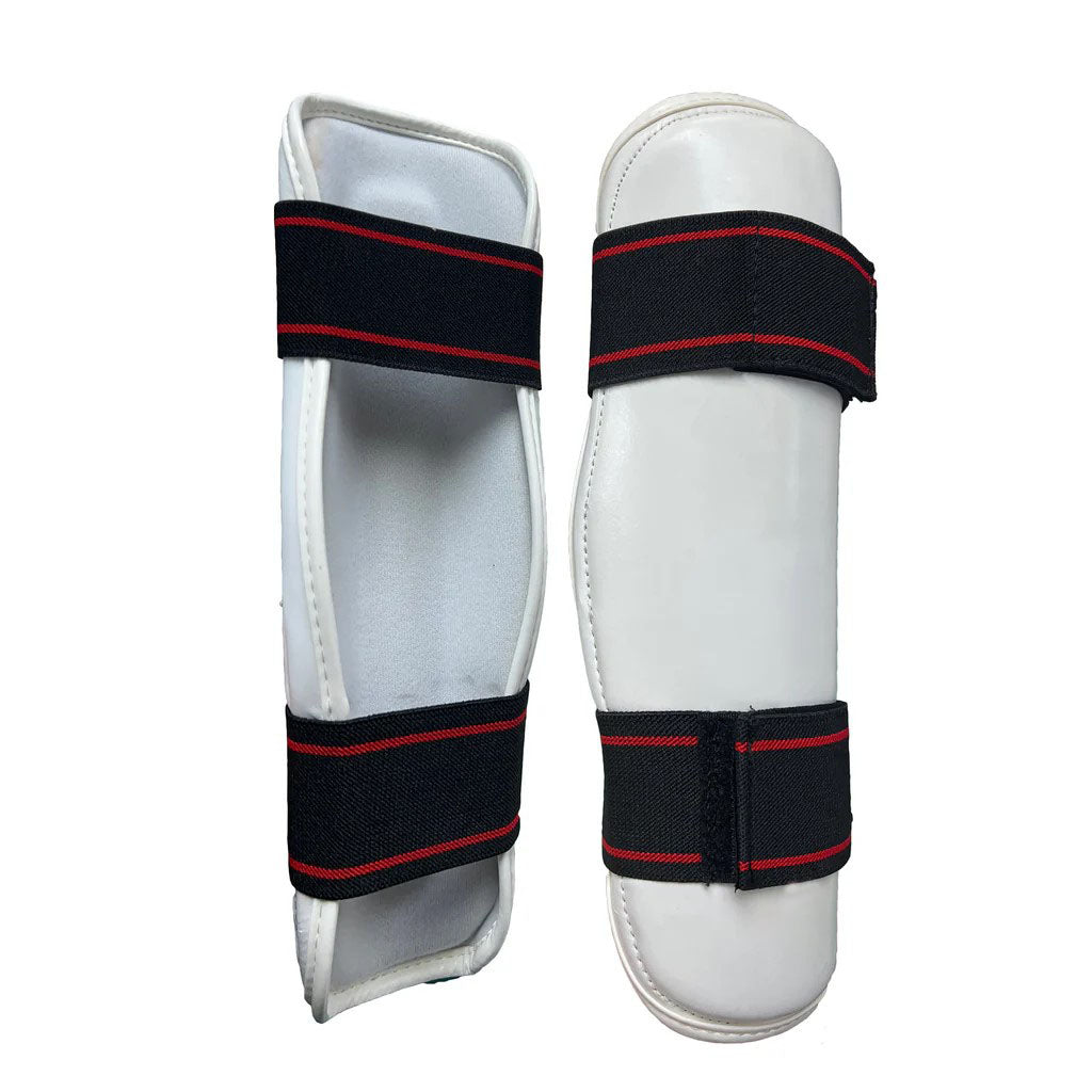 Shin Guard, TKD Vinyl, Off White (Beige)