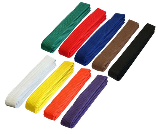 Colored Karate Belts 9 Stitches Double Wrap