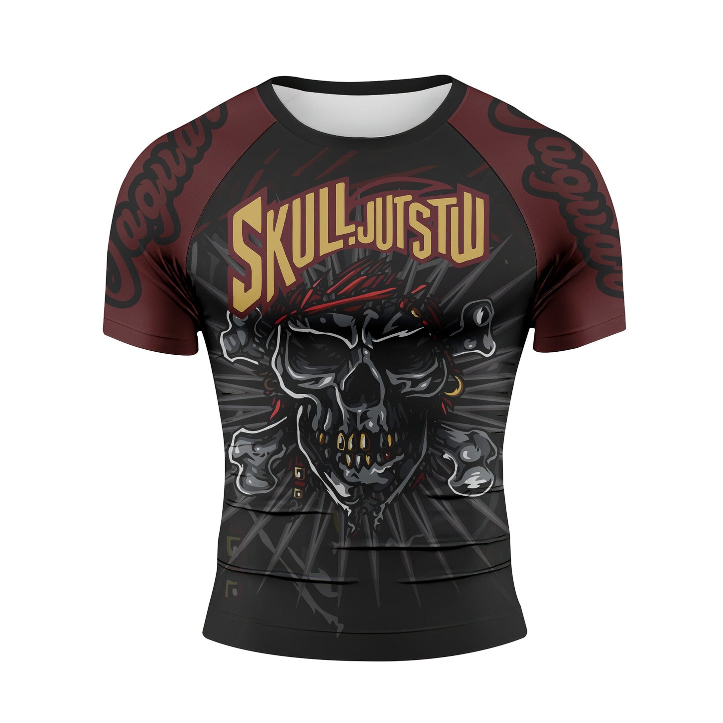 Skull Jiu Jitsu - Premium Sublimated Rashguard Kids Adults Unisex