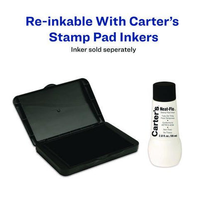 Pre-Inked Felt Stamp Pad, 4.2"5x 2.75", Black