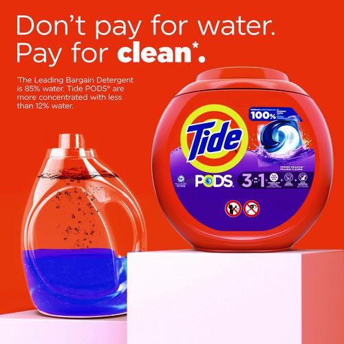 PODS Laundry Detergent, HE Compatible, Spring Meadow, 66 oz Tub, 76 Pacs/Tub