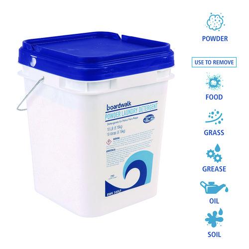 Powder Laundry Detergent, Low Foam, Crisp Clean Scent, 18 lb Pail