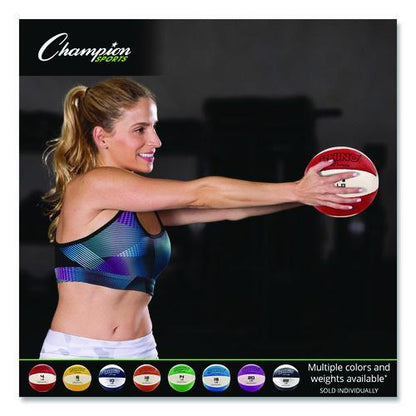 Rhino Leather Medicine Ball, 4 lb, Red/White