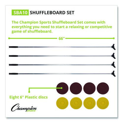 Shuffleboard Set, 4 Cues, 8 Pucks