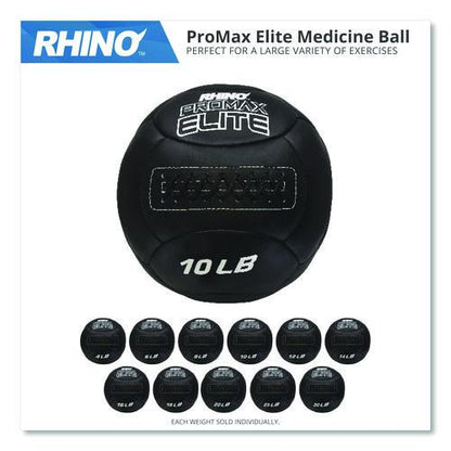 Rhino Promax Elite Medicine Ball, 4 lb, Black