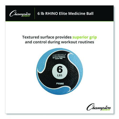 Rhino Elite Medicine Ball, 6 lb, Blue