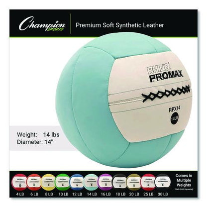 Rhino Promax Medicine Ball, 14 lb, Light Blue