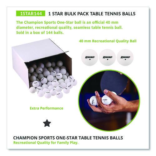 Table Tennis Balls, Official Size, White, 144/Carton