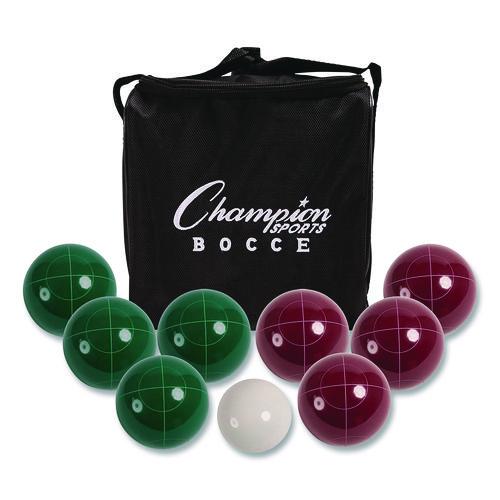 Deluxe Bocce Tournament Set, 4.25" dia Balls, Assorted Colors
