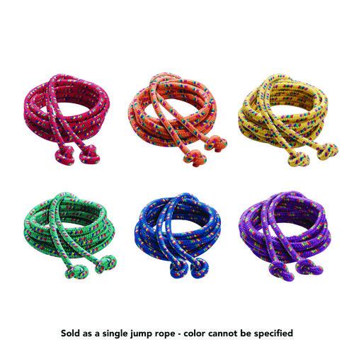 Braided Nylon Jump Ropes, 8 ft, Assorted, 6/Pack