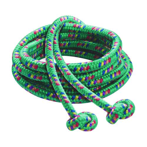 Braided Nylon Jump Ropes, 8 ft, Assorted, 6/Pack