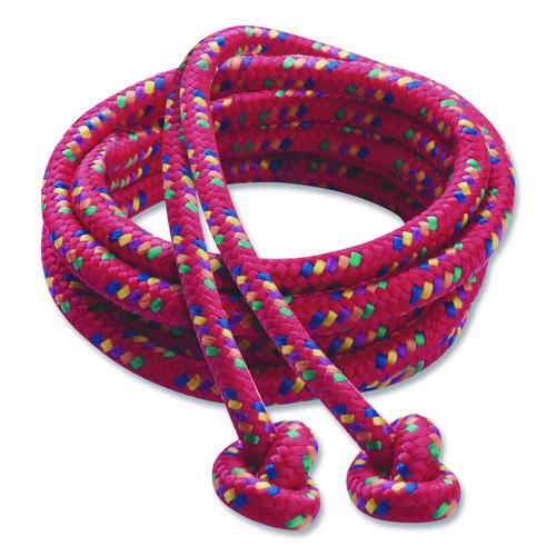 Braided Nylon Jump Ropes, 8 ft, Assorted, 6/Pack