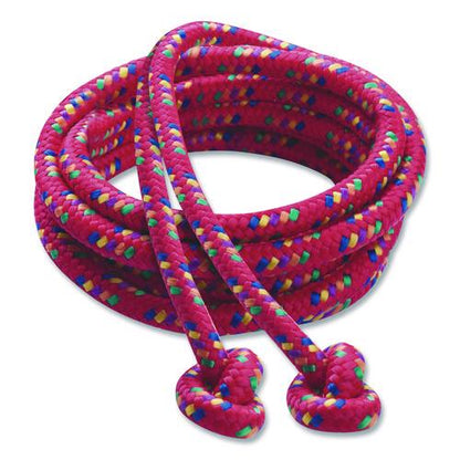 Braided Nylon Jump Ropes, 8 ft, Assorted, 6/Pack