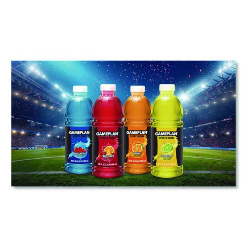 Gameplan Sports Drink, Fruit Punch, 20 oz Bottle, 24/Carton