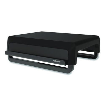 Breyta Monitor Stand, 13.94" x 11.97" x 3.23" to 5.9", Black, Supports 33 lb