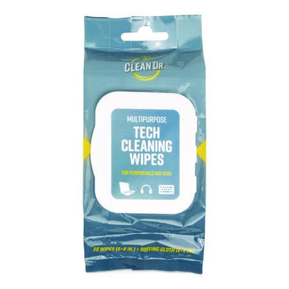 ScreenDr Device and Screen Cleaning Wipes, 6.88" x 3.9", Unscented, White/Gray, 20/Pack