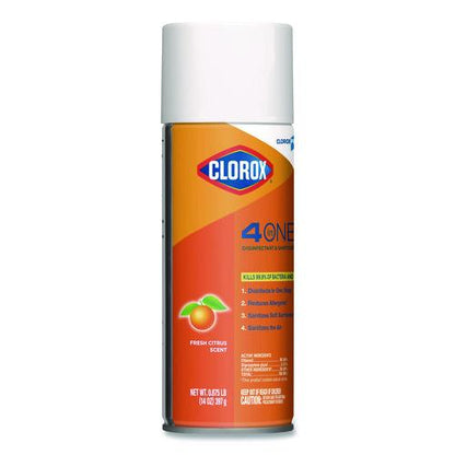 4-in-One Disinfectant and Sanitizer, Citrus, 14 oz Aerosol Spray, 12/Carton