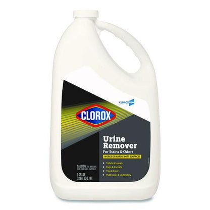 CloroxPro Urine Remover for Stains and Odors, 128 oz Refill Bottle, 4/Carton