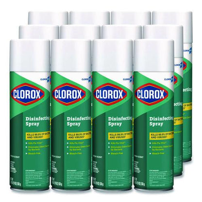 CloroxPro Disinfecting Spray, Fresh, 19 oz Aerosol Spray, 12/Carton